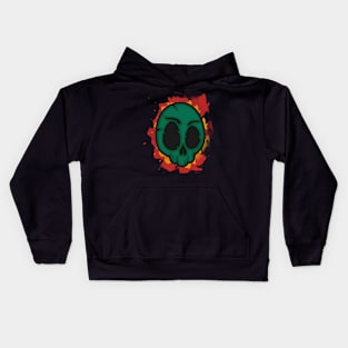 skull green Kids Hoodie